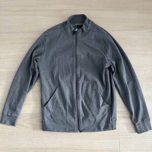 Hugo Boss Zip Up Sweatshirt Cotton Tonal Logo, Size Large